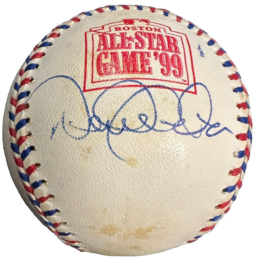 Derek Jeter Autographed 1999 All-Star Game Baseball Fenway Park HOF BAS Yankees