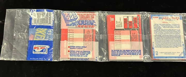 1989 Fleer Basketball Rack Pack Michael Jordan Card on Front & Rodman on Back