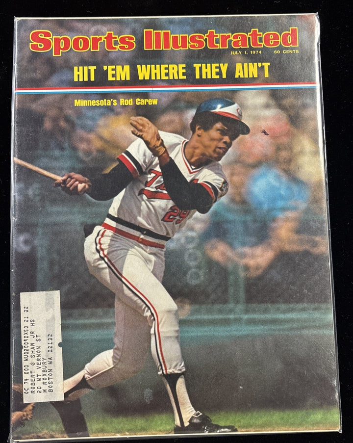July 1 1974 Sports Illustrated Rod Carew First Cover Minnesota Twins