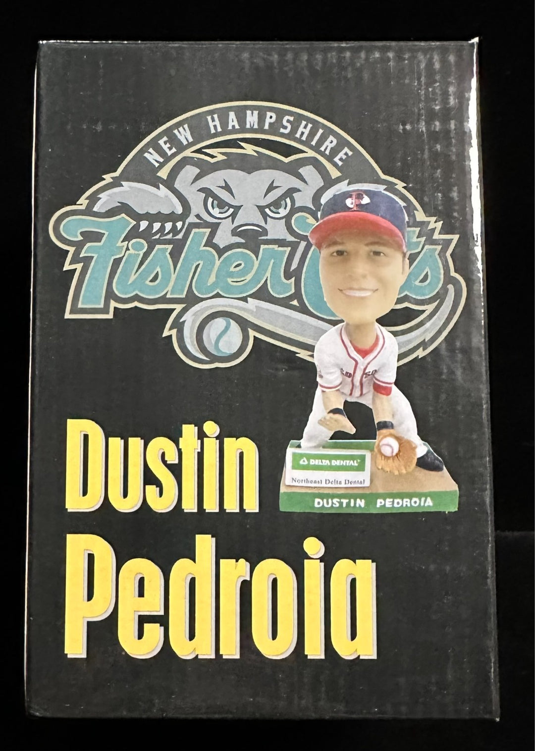 2010 Dustin Pedroia New Hampshire Fisher Cats Red Sox Bobble Bobblehead SGA NIB