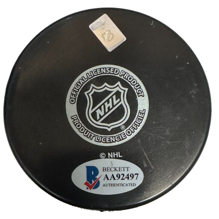 Jean Ratelle Autographed New York Rangers Hockey Game Puck BAS