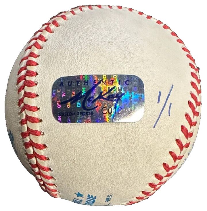 Carl Yastrzemski Autographed Hand Painted OAL Baseball UDA 1/1 Red Sox HOF