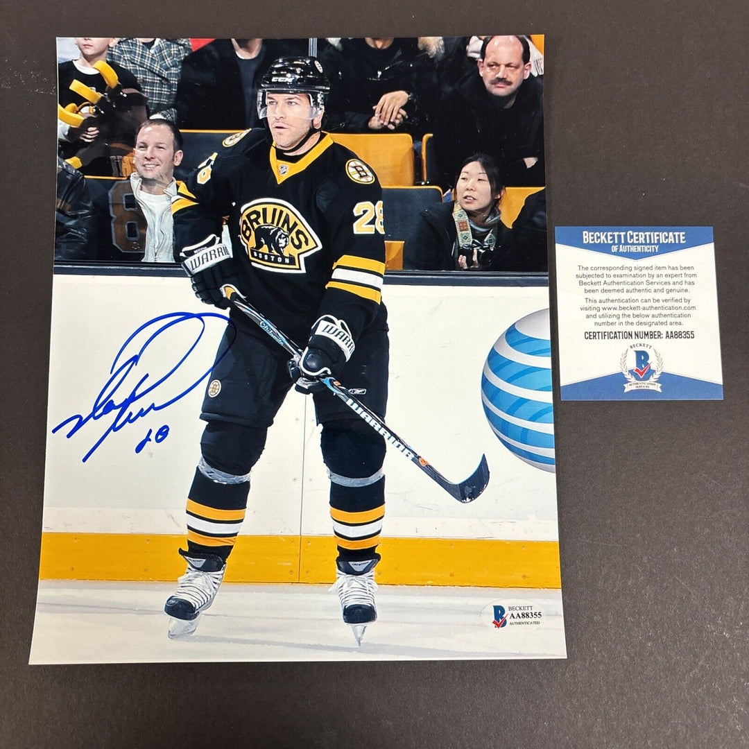 Mark Recchi Signed 8x10 Boston Bruins Beckett COA Sportsworld