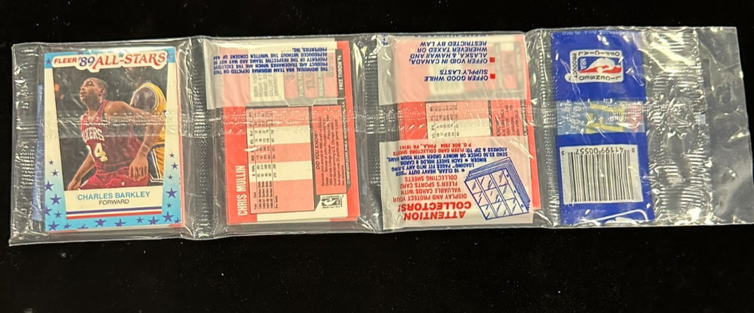 1989 Fleer Basketball Rack Pack Michael Jordan Card on Front & Barkley on Back