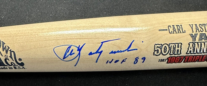 Carl Yastrzemski Signed Cooperstown Bat 1967 Triple Crown 50th Anniversary Bat