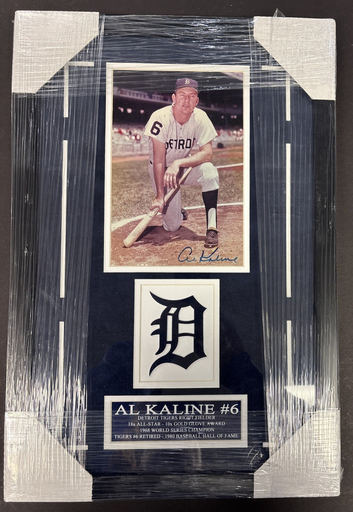 Al Kaline Signed Framed 8x10 Photo Detroit Tigers Sportsworld COA