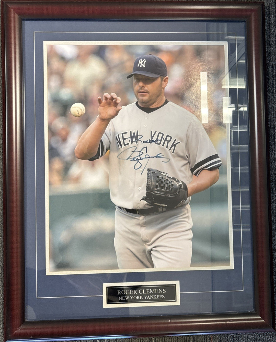 Roger Clemens Autographed 16x20 Photo W/ Rocket Insc New York Yankees