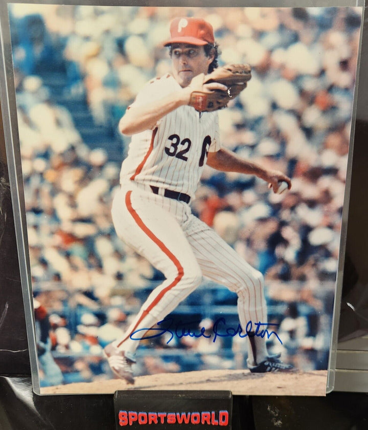 Steve Carlton Signed 8x10 Photo Philadelphia Phillies St Louis Cardinals HOF COA