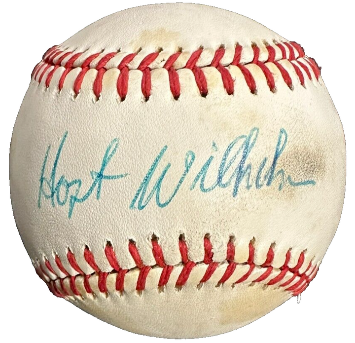 Hoyt Wilhelm Autographed Official National League Baseball HOF JSA