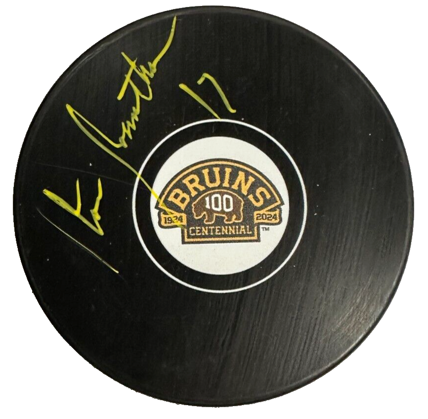 Stan Jonathan Autographed Boston Bruins 100th Anniversary Puck NHL