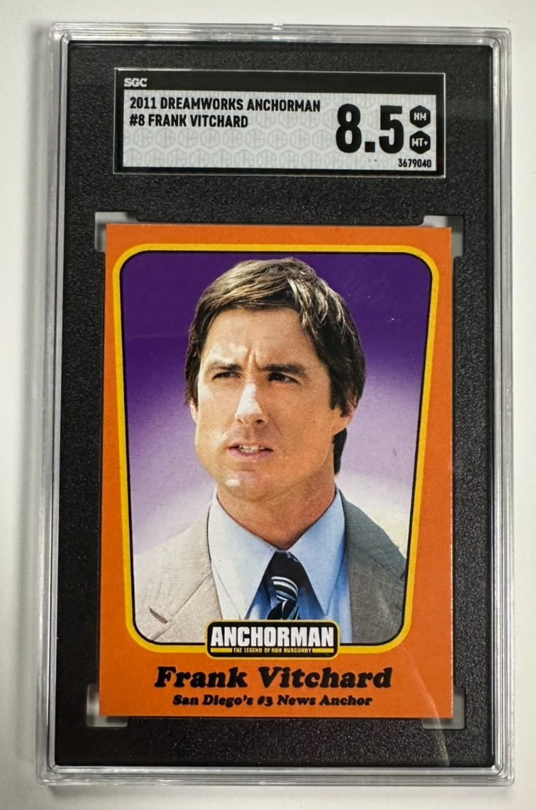 2011 DreamWorks Anchorman The Legend Ron Burgundy Frank Vitchard SGC 8.5 NM-MT+