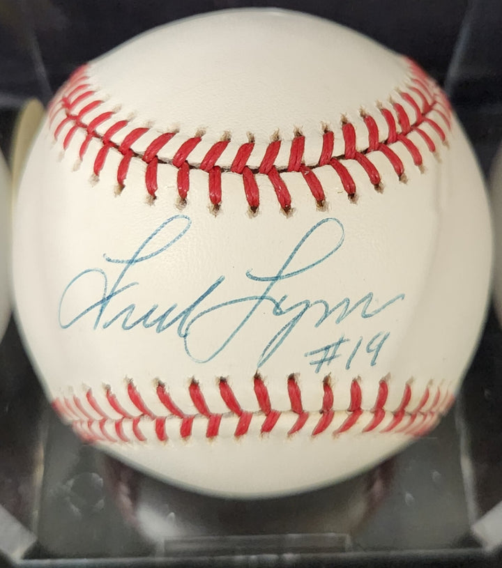 Fred Lynn Signed American League Baseball Red Sox Angels Beckett COA