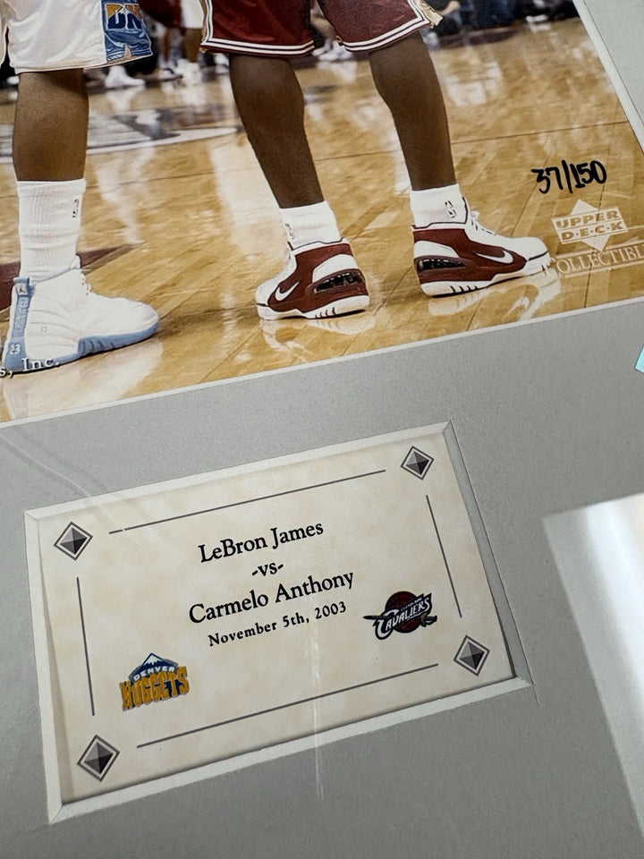 Upper Deck LeBron James Carmelo Anthony Framed 8x10 37/150 Cavaliers Nuggets