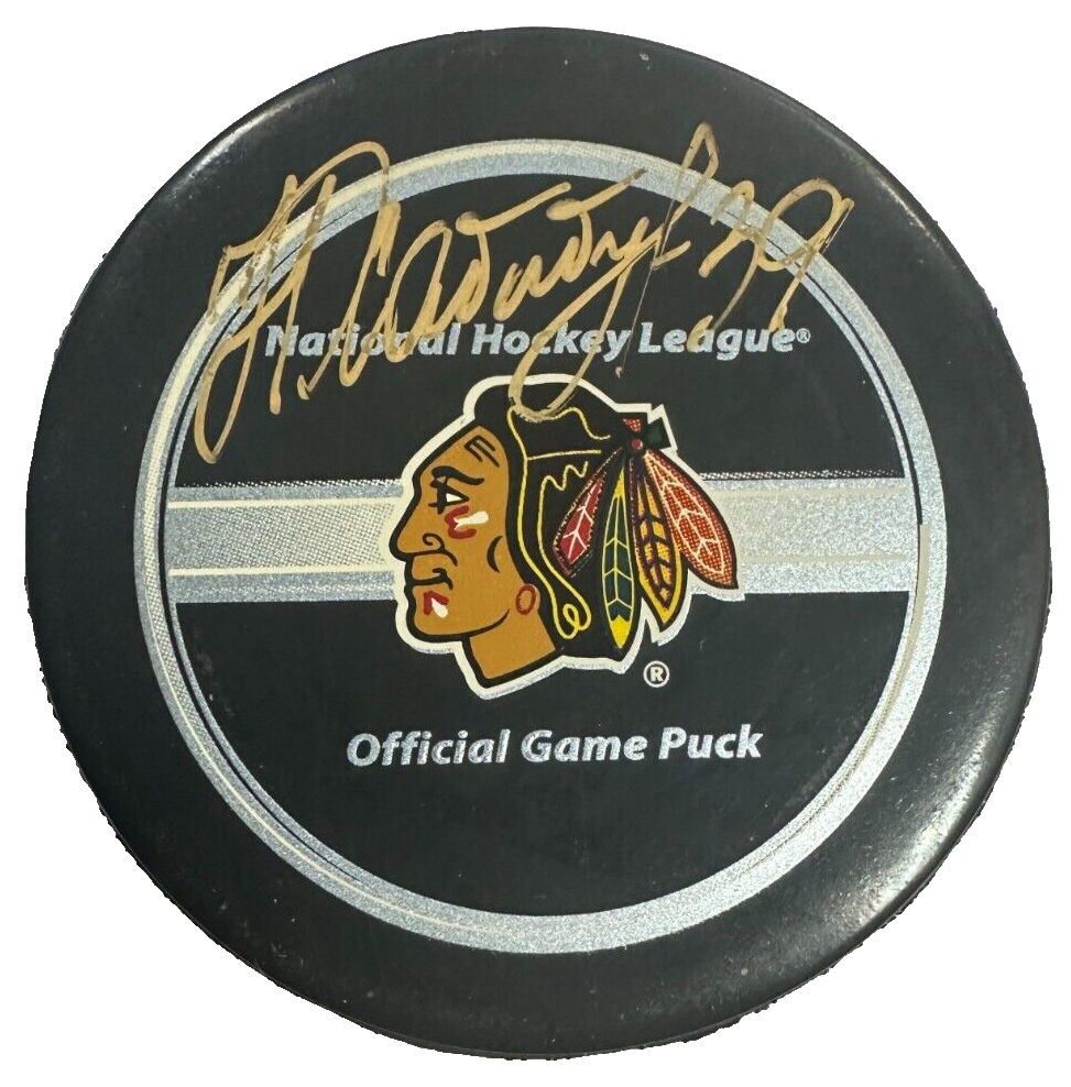 Nikolia Khabibulin Autographed Chicago Blackhawks Official Game Puck NHL