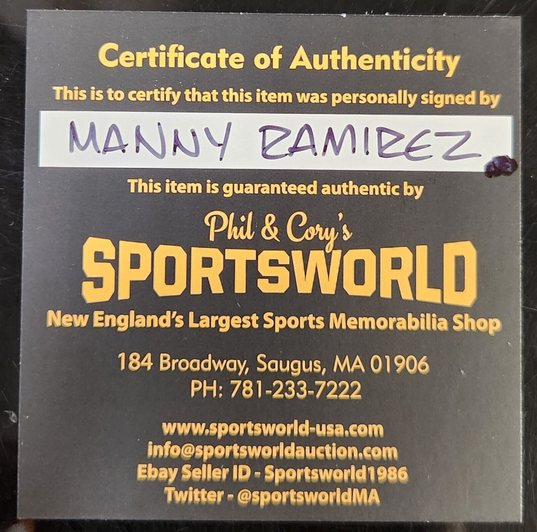 Manny Ramirez Signed 2007 World Series Baseball Boston Red Sox Steiner COA