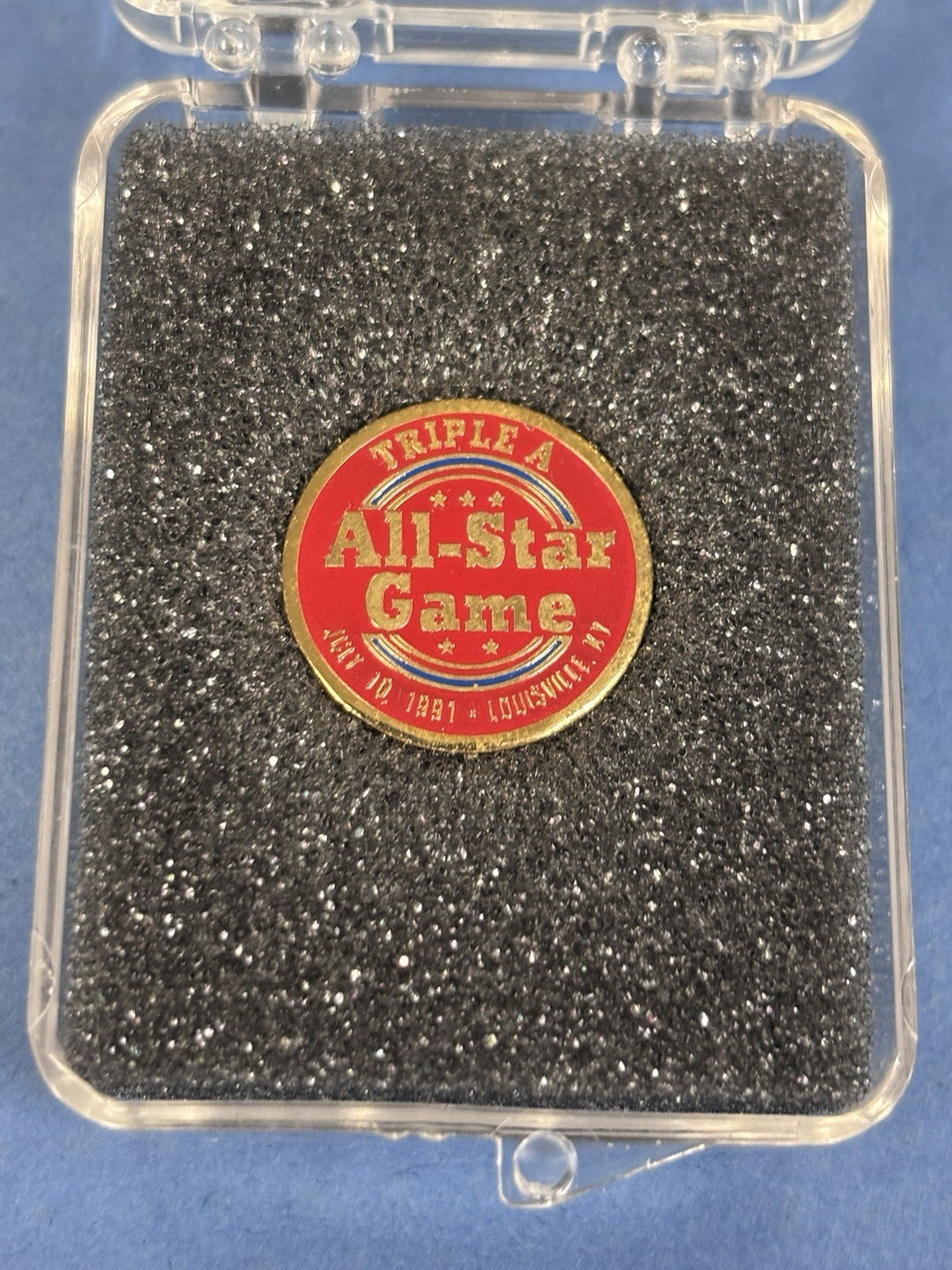 Vintage 1991 Triple A All Star Game Pin July 10 1991 Kenny Lofton Tino Martinez