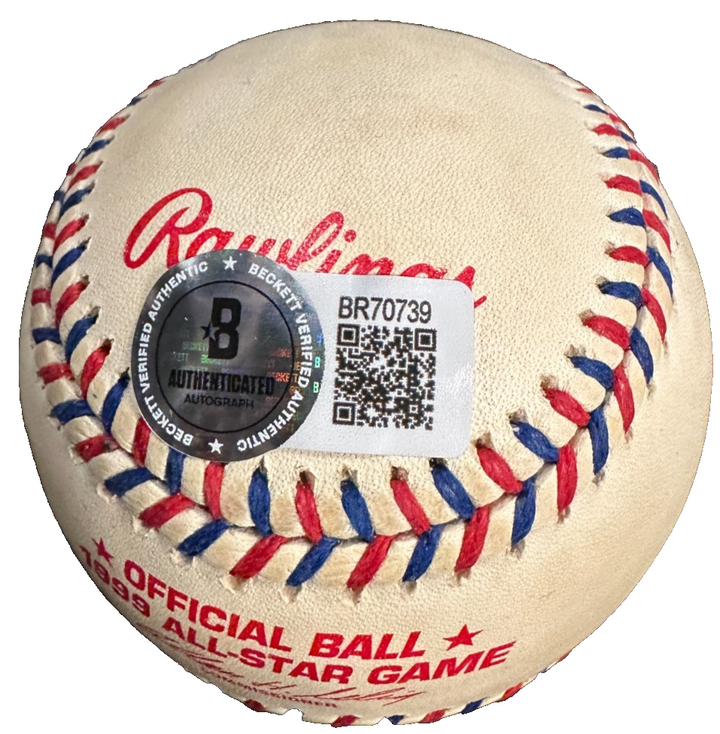 Pedro Martinez Autographed 1999 MLB All-Star Game Baseball W/ HOF 2015 BAS
