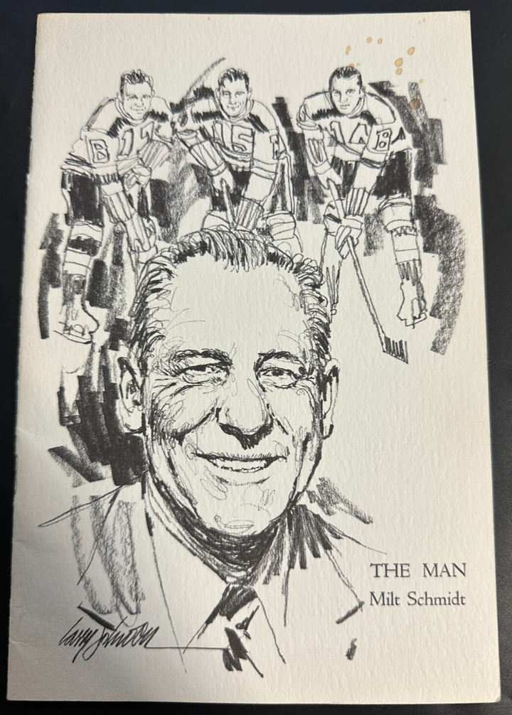 Eddie Shore & Milt Schmidt Signed Milt Schmidt Testimonial Dinner Program BAS