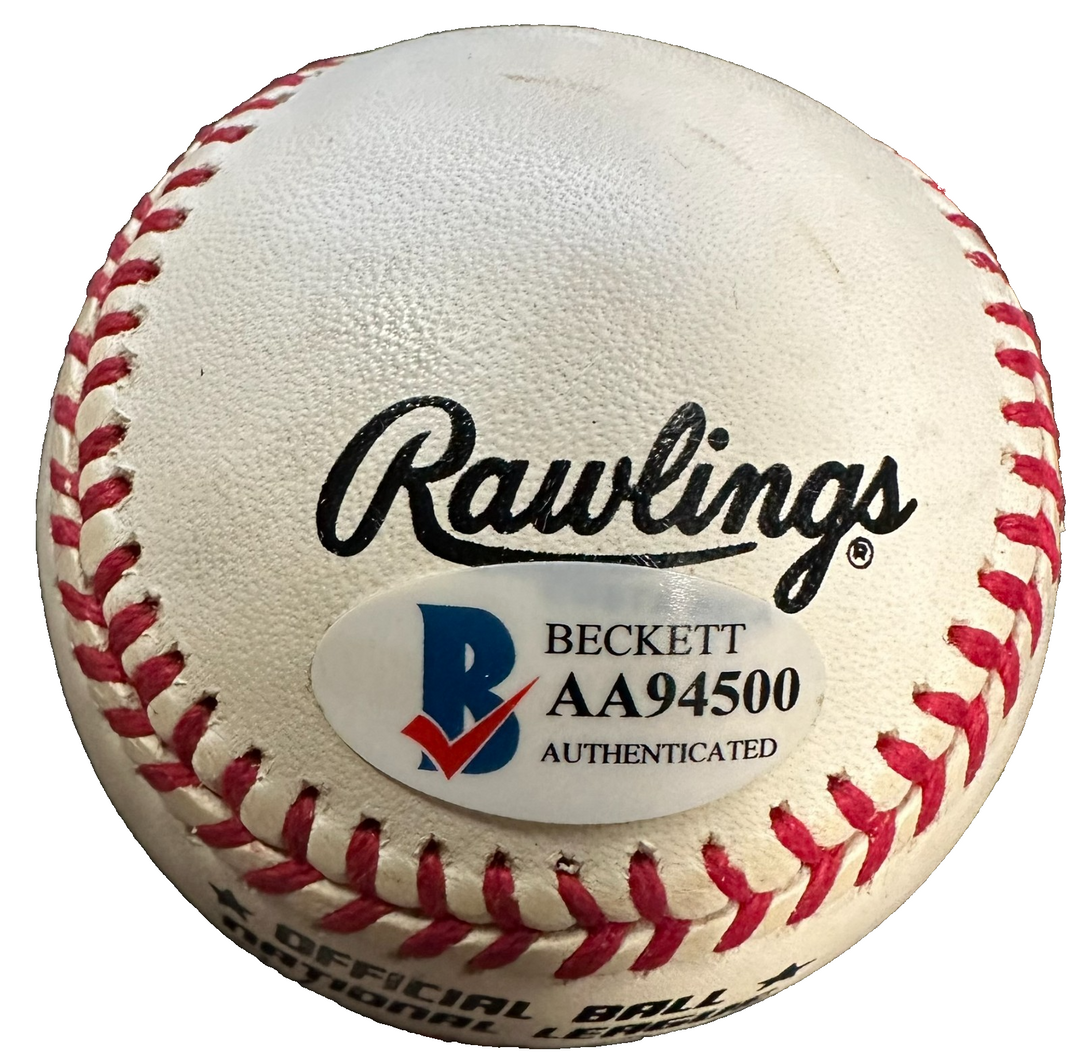 Monte Irvin Autographed Official National League Baseball BAS HOF NY Giants