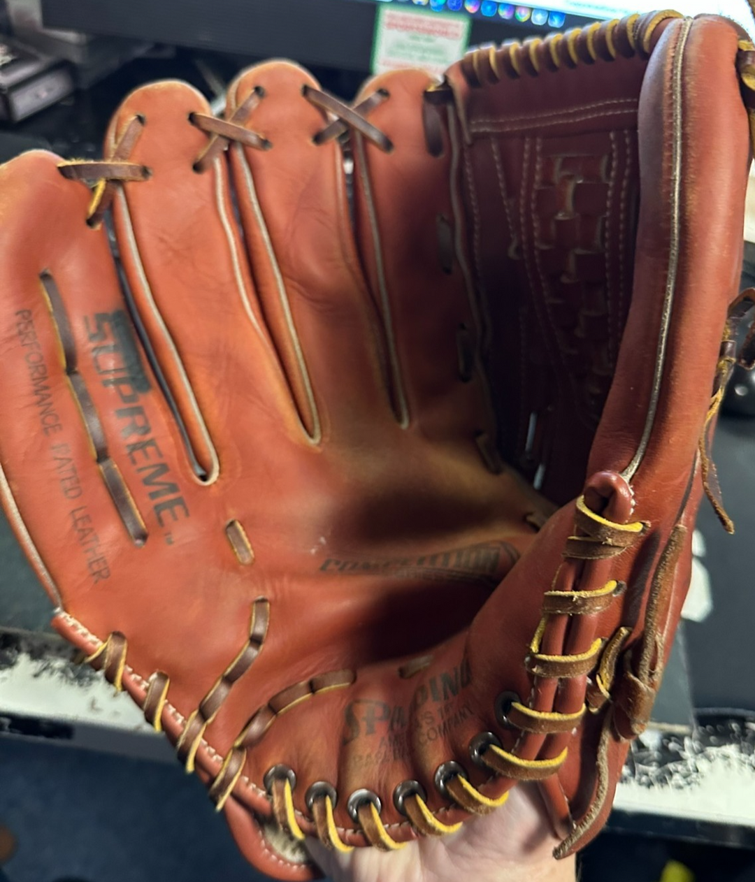 Ted Williams John Pesky & Bobby Doerr Autographed Spalding Baseball Glove HOF