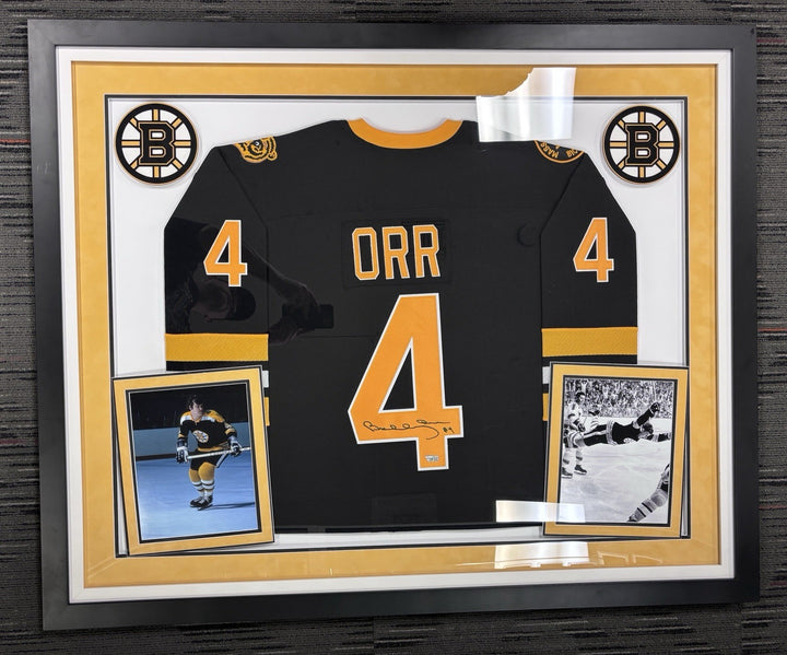Bobby Orr Signed Framed Jersey Boston Bruins Fanatics Authentic HOF