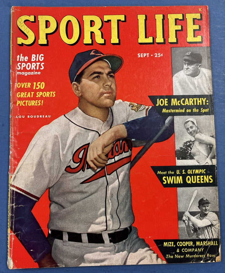 Sport Life Magazine September 1948 Lou Boudreau Indians Cover