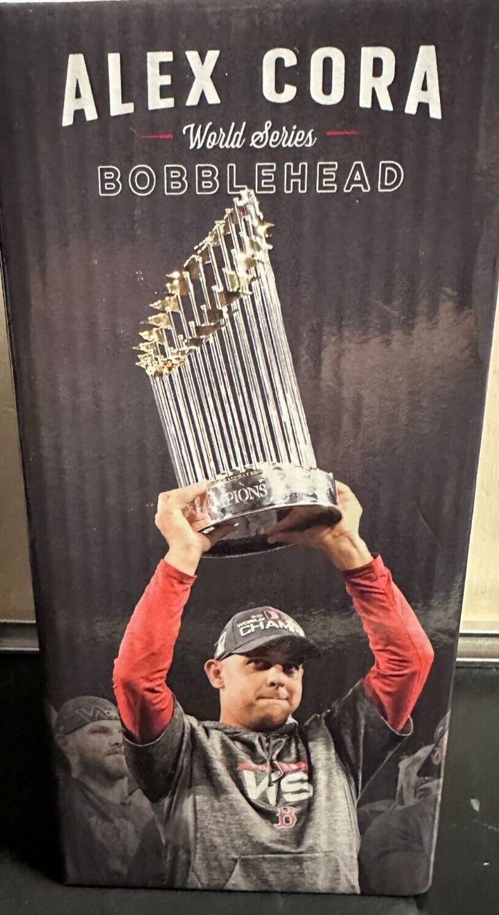 NIB Alex Cora 2018 World Series Bobble Head Boston Red Sox SGA