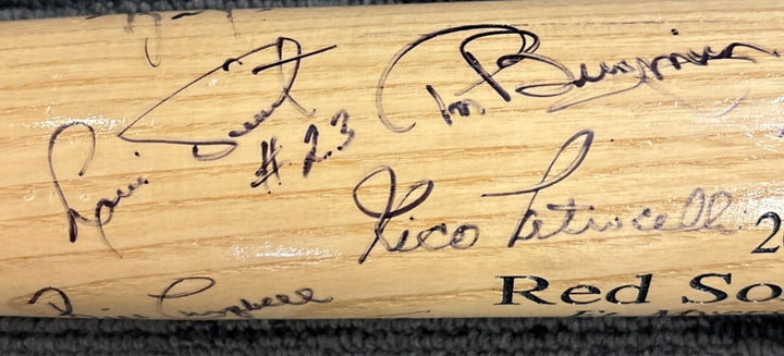 2014 Red Sox Fantasy Camp Signed Baseball Bat Campbell Petrocelli Tiant Etc.