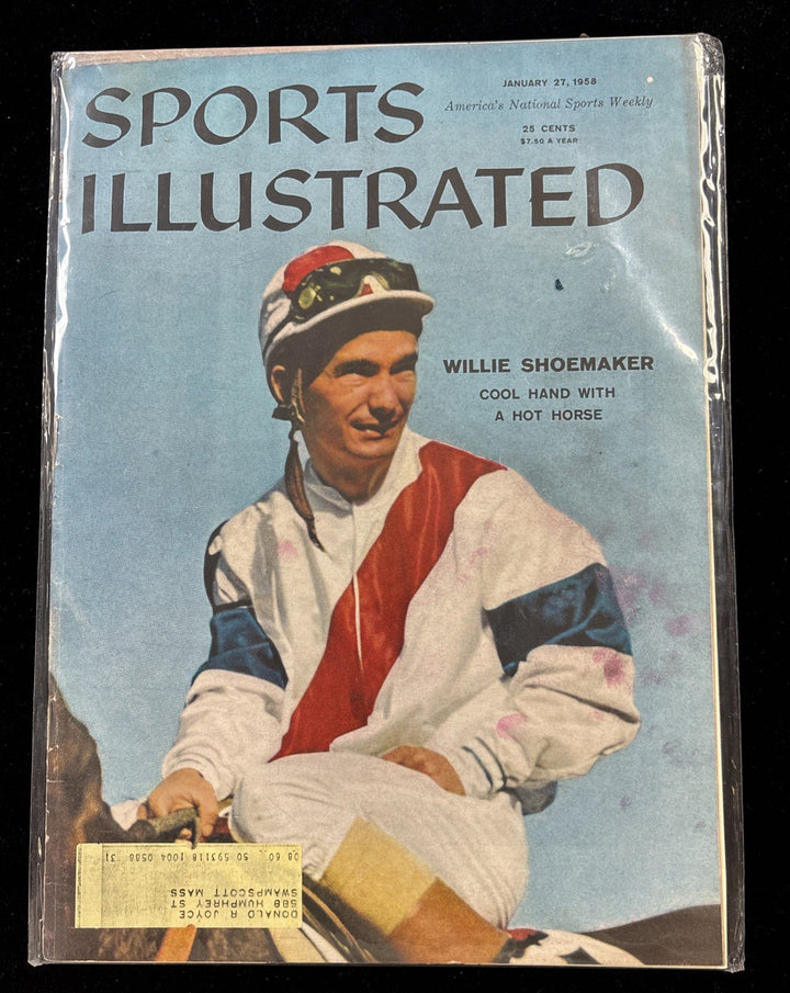 January 27 1958 Sports Illustrated Willie Shoemaker First Cover Jockey