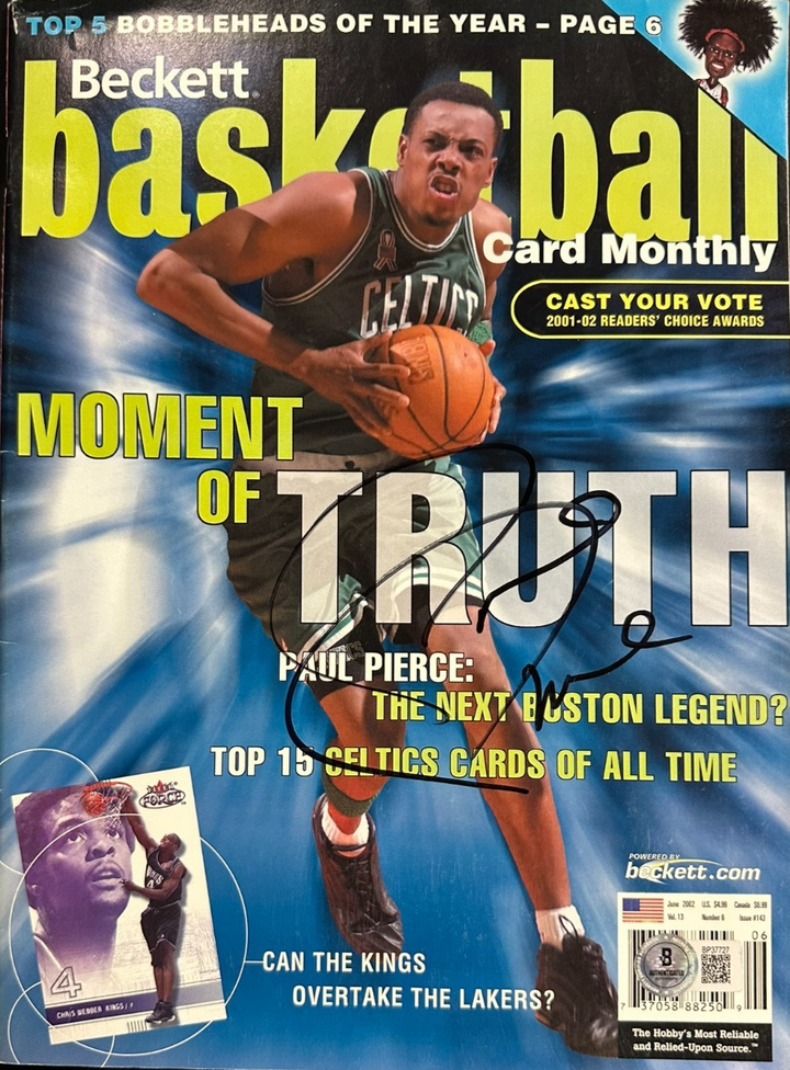 Paul Pierce Autographed June 2002 Beckett Basketball Boston Celtics HOF BAS