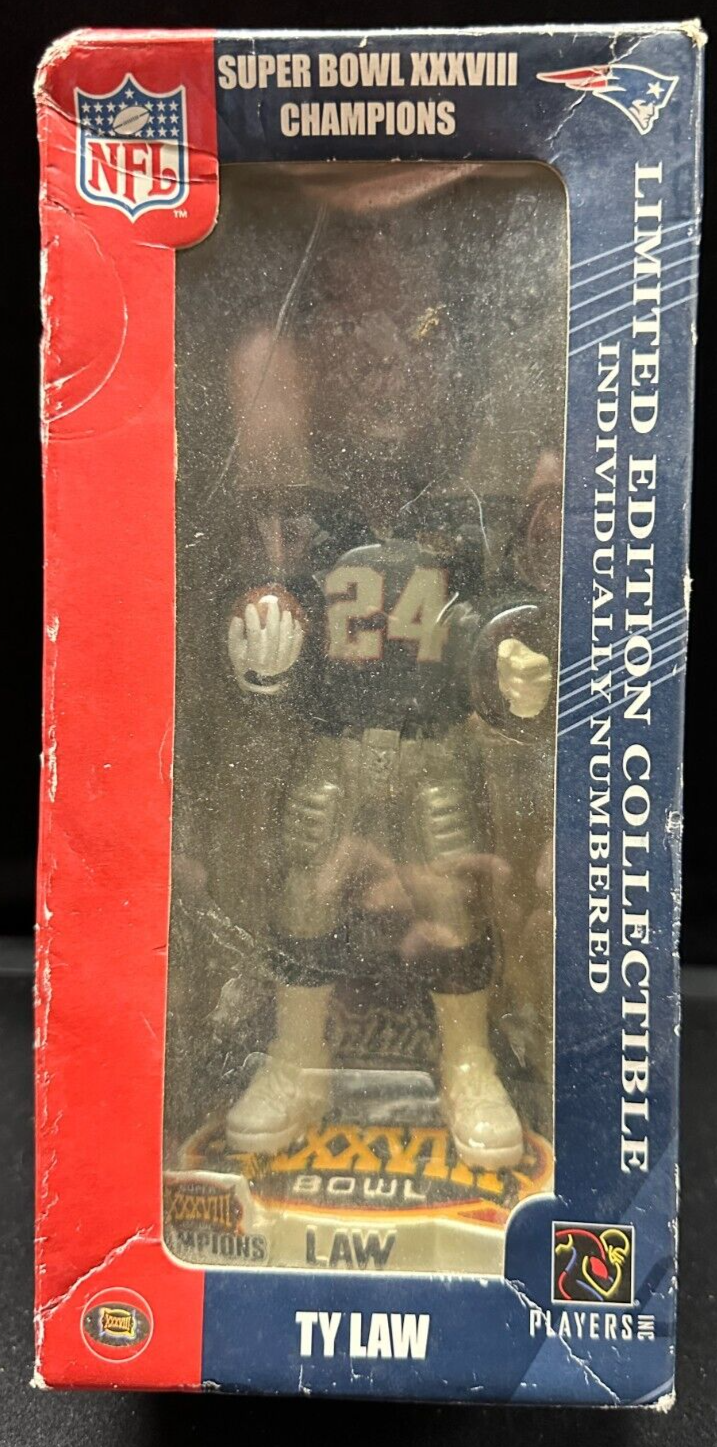 Ty Law New England Patriots Limited Edition Bobblehead NFL Super Bowl 38 /20000