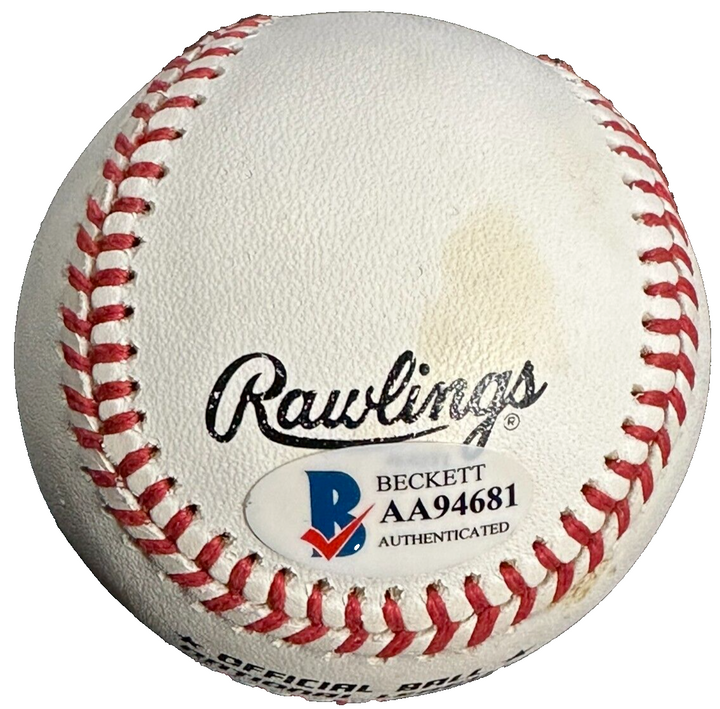 Marv Throneberry Autographed William White National League Baseball BAS