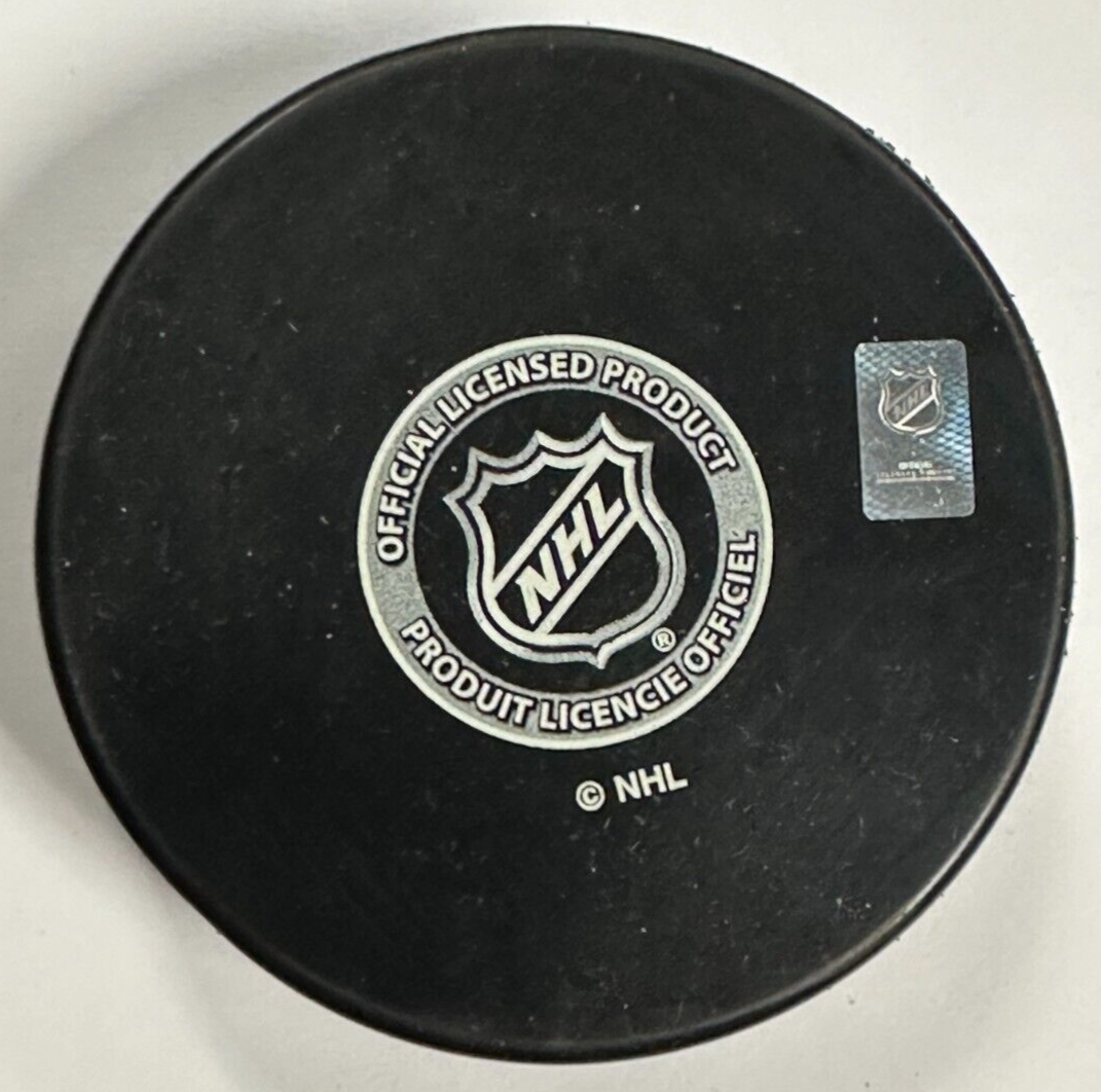 Gerry Cheevers Autographed Boston Bruins Puck W/ HOF 05