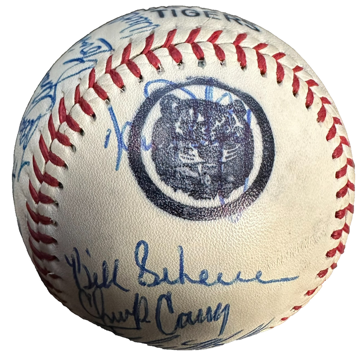 1985 Detroit Tigers Team Autographed Baseball Morris Trammell Whitaker Sparky