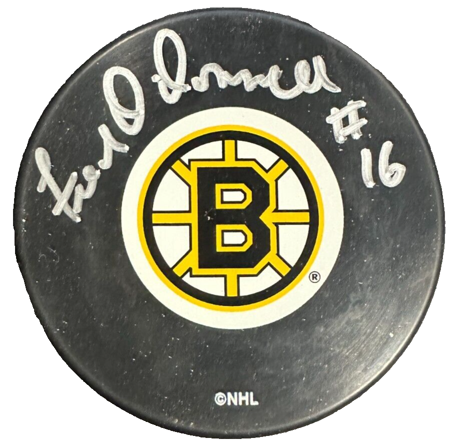 Fred O’Donnell Autographed Boston Bruins Hockey Puck NHL