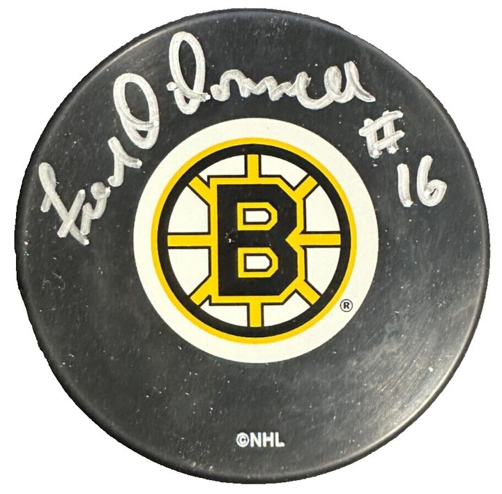 Fred O’Donnell Autographed Boston Bruins Hockey Puck NHL