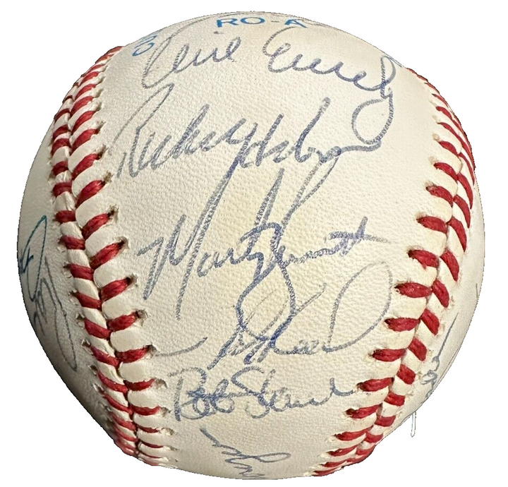 1989 Boston Red Sox Team Autographed Baseball Clemens Boggs Rice Smith