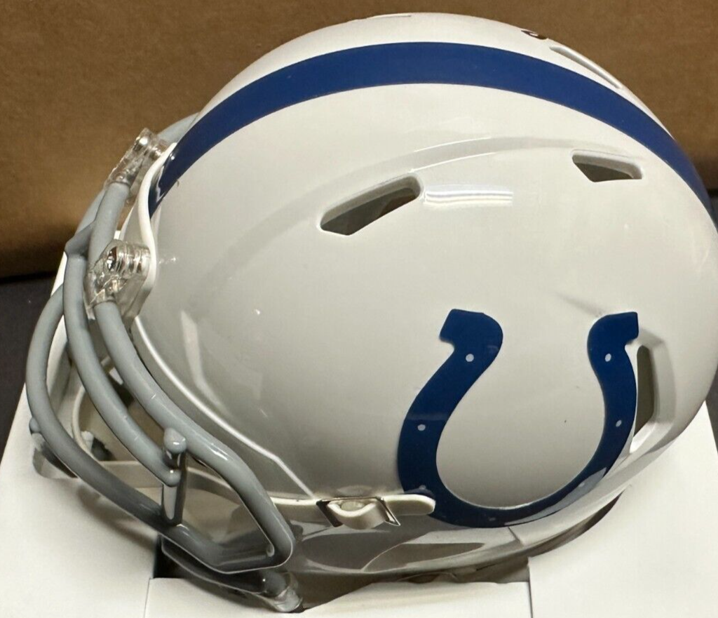 Lenny Moore Autographed Baltimore Colts Speed Mini Helmet W/ HOF 75
