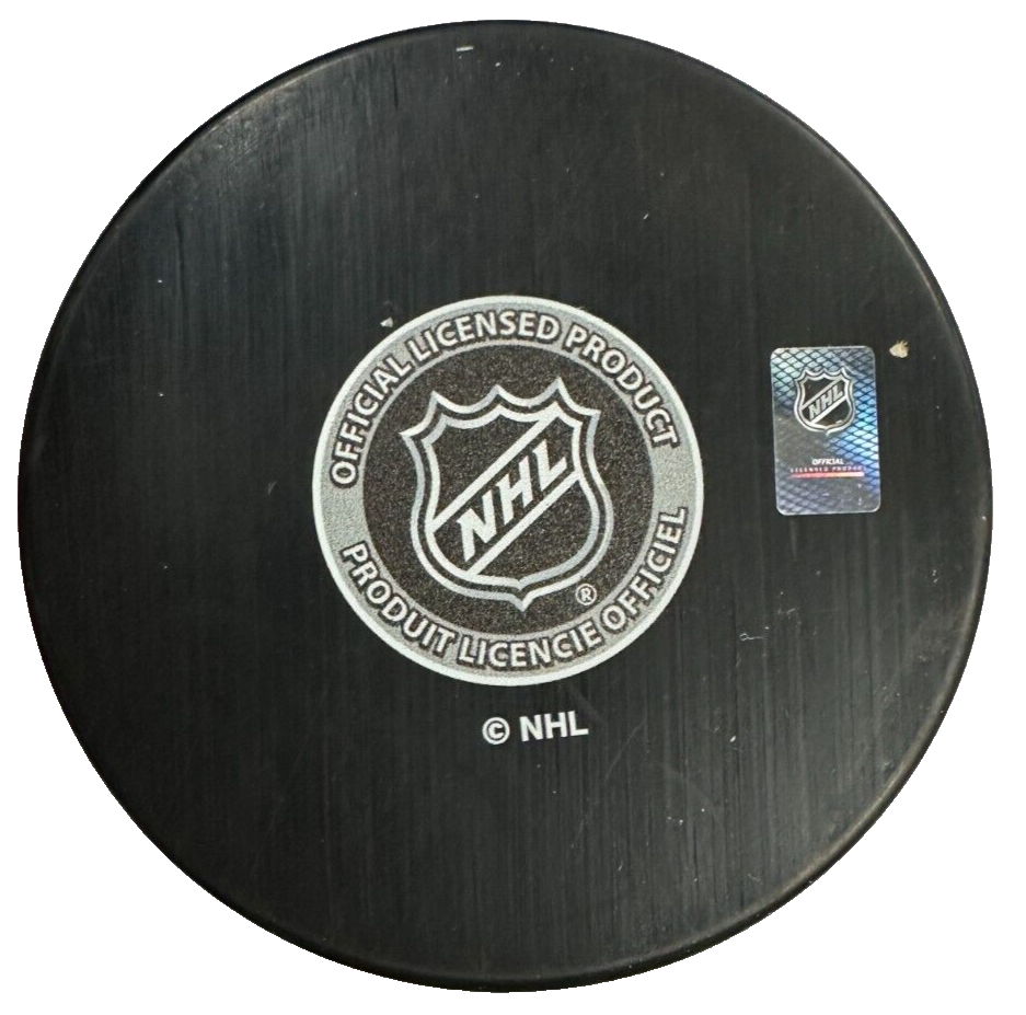 Don Delnegro Autographed Boston Bruins Hockey Puck W/ Bruins Trainer 93-22 Insc