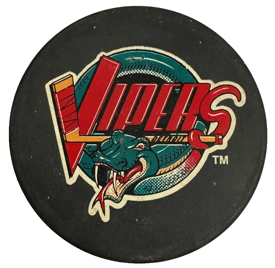 Vintage Detroit Vipers Official Hockey Puck IHL