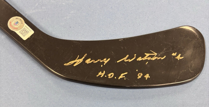 Harry Watson HOF 94 Signed Mini Stick Beckett Toronto Maple Leafs