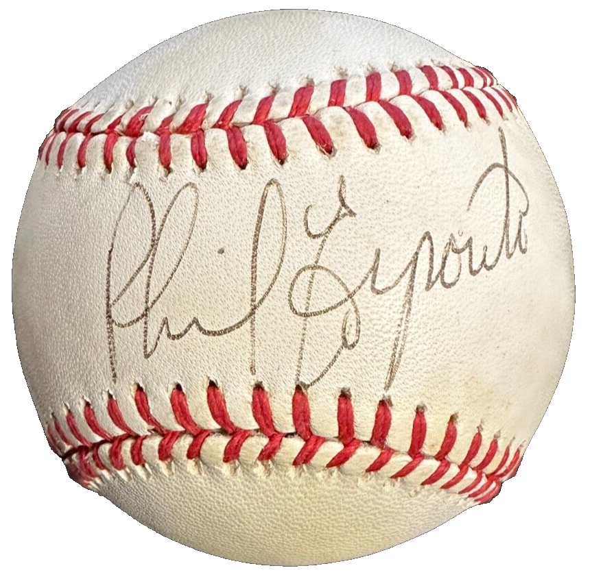 Phil Esposito Autographed Official American Baseball Bruins BAS HOF