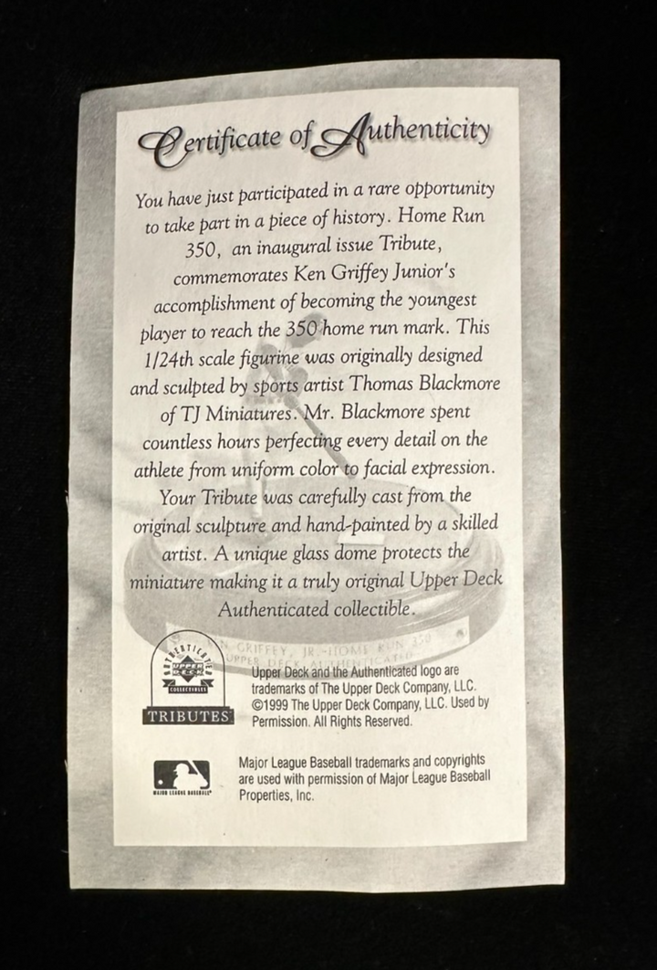 1999 Upper Deck UDA Tributes Ken Griffey Jr. Home Run 350 Mini Figurine NEW