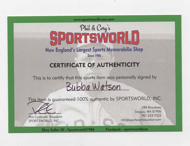 Bubba Watson Autographed April 6, 2012 Issue of Sports Illustrated The Masters