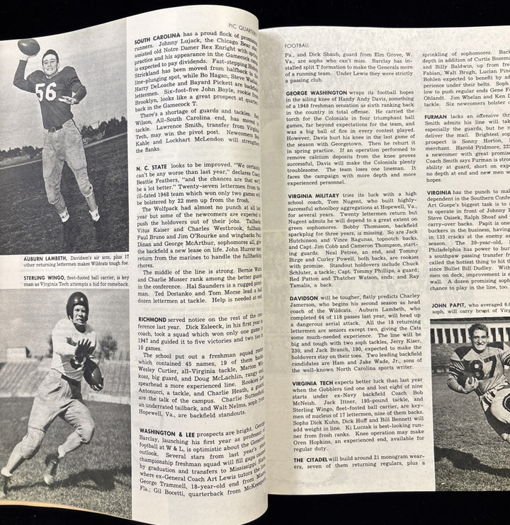 1949 PIC Quarterly Football Pictorial Issue College & Pro Roundups