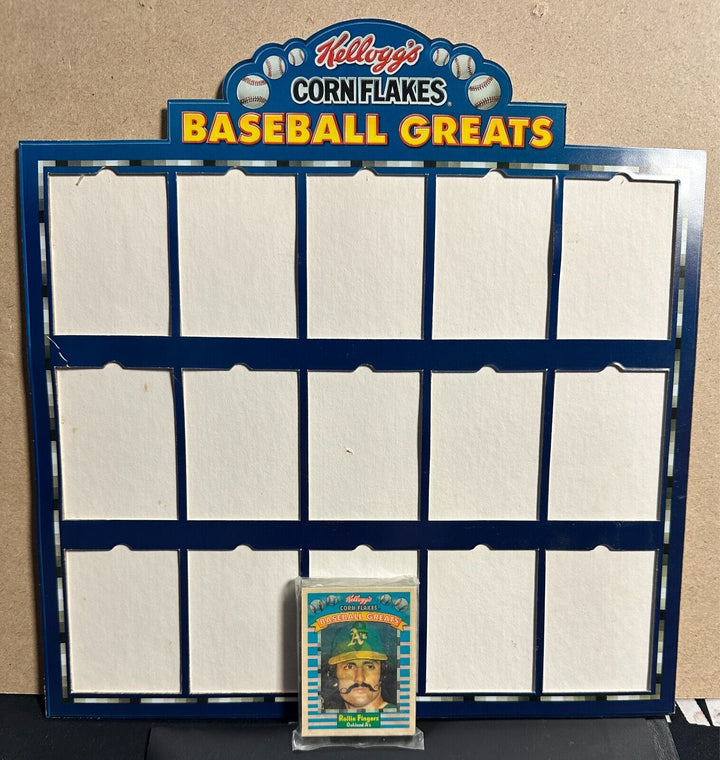 1991 Kellogg's Corn Flakes Sportflic 3D Baseball Greats 15 Card Set + Display