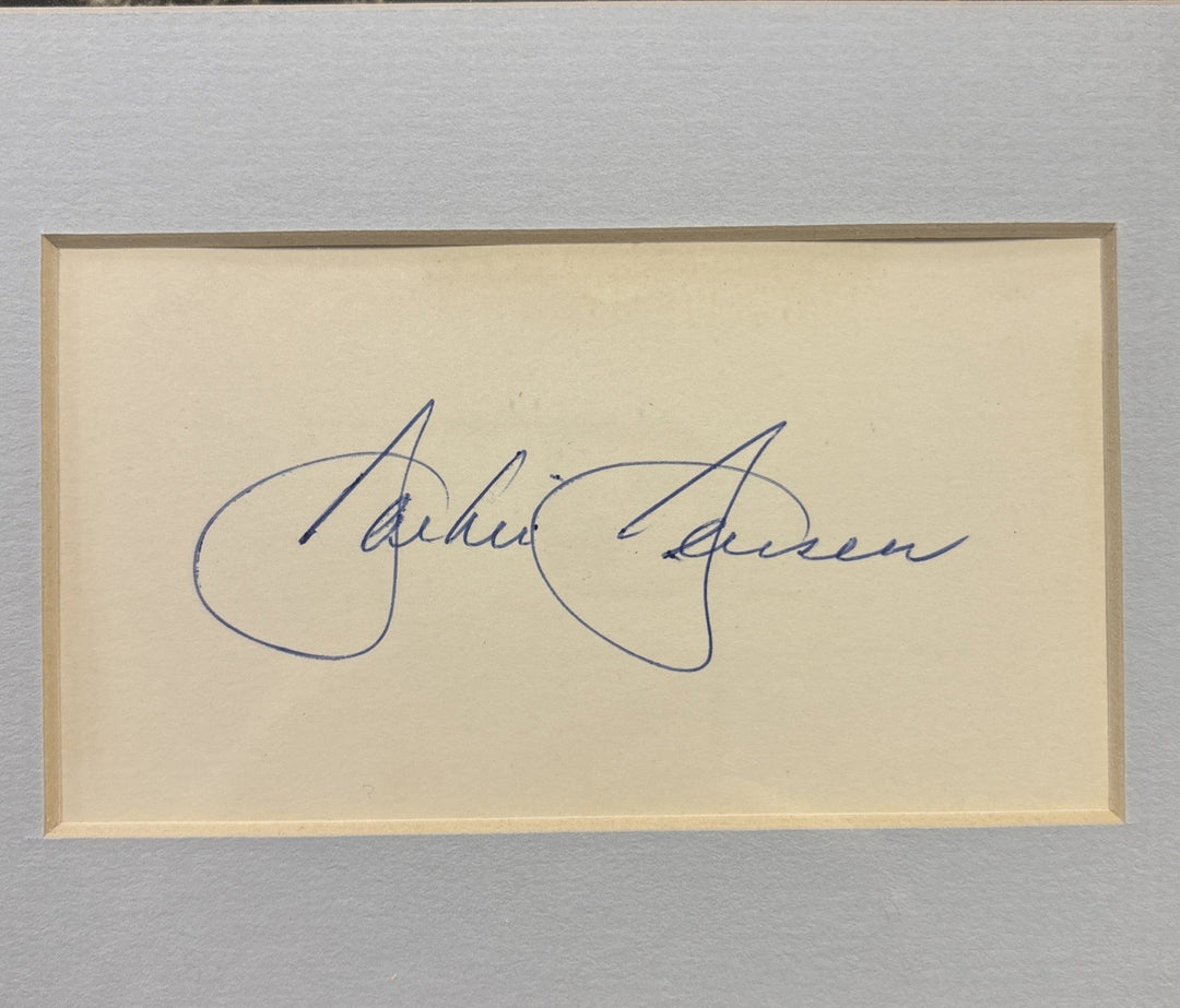 Jackie Jensen Framed Photo With Autographed  Cut COA JSA