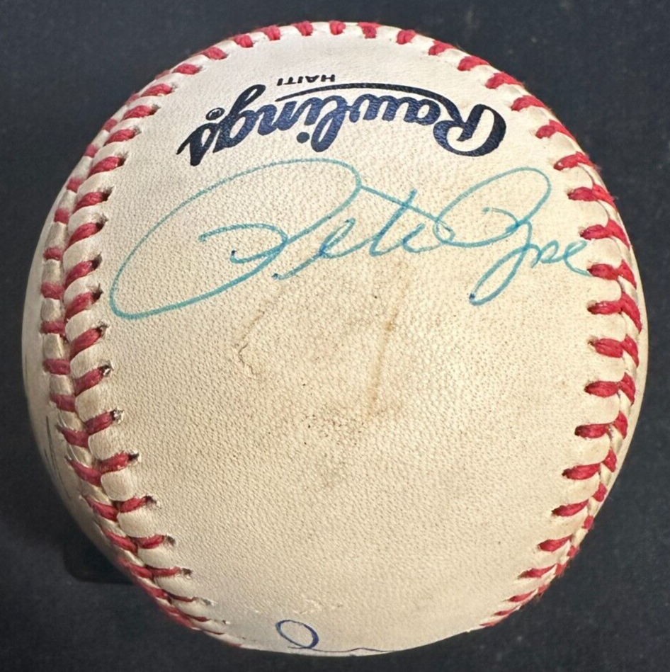 Steve Carlton, Mike Schmidt & Pete Rose Autographed ONL Baseball JSA Phillies