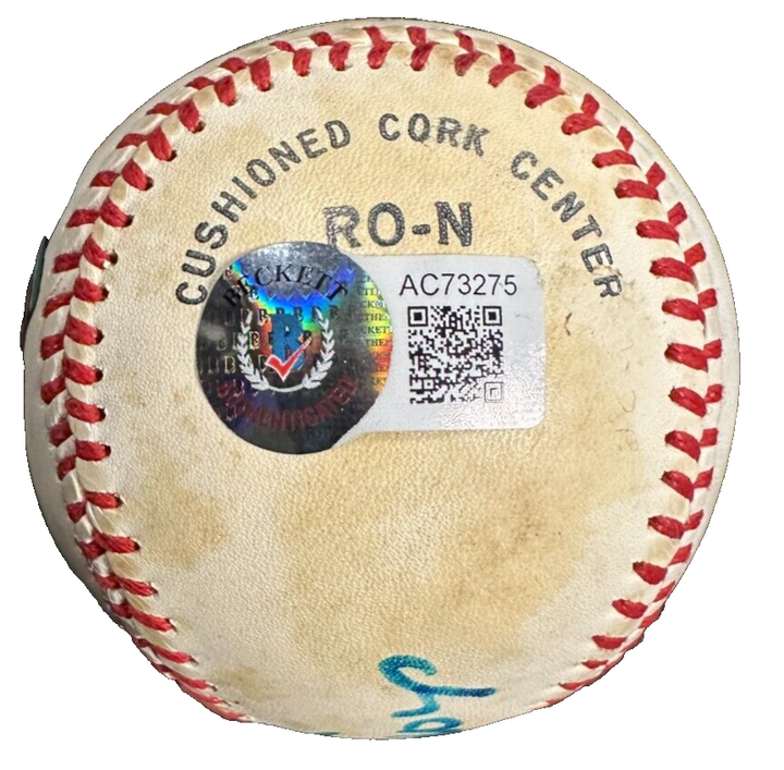 Willie Mays Autographed Hand Painted National League Baseball HOF Giants BAS 1/1