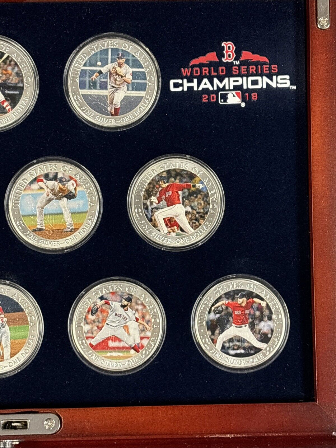 2018 PCS Boston Red Sox 12 Silver Eagle Coin Set 304/2018 Betts Devers Sale